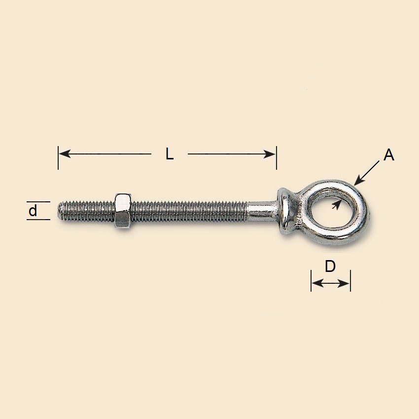 Art. 105.06 Stainless steel eye bolts